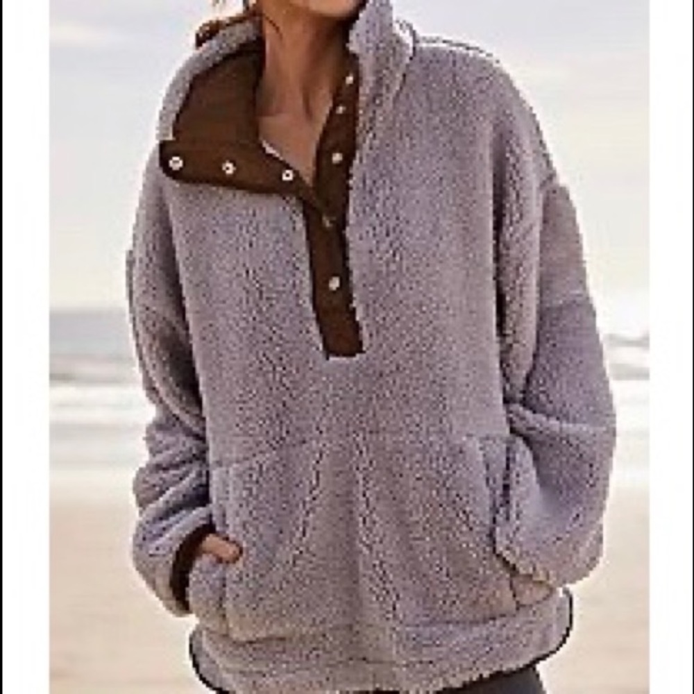 Free People fuzzy pullover